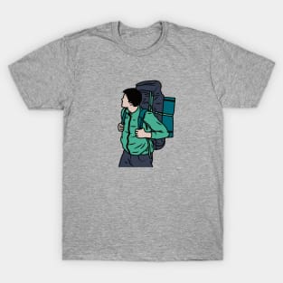 Backpacker Cartoon T-Shirt